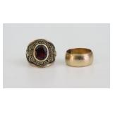 (2) GOLD RINGS