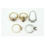 (5) SCRAP GOLD & PLATINUM RINGS