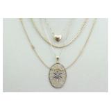 (4) 14K GOLD CHAIN NECKLACES