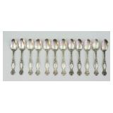 (12) INTERNATIONAL SILVER STERLING TEASPOONS