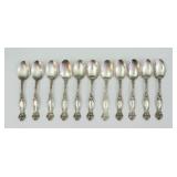 (11) INTERNATIONAL SILVER STERLING TEASPOONS