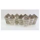 SET OF 8 STERLING BETEL LEAF HOLDERS