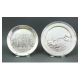 (2) DANBURY MINT STERLING COLLECTOR PLATES