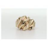 BICOLOR 10K BRUTALIST GOLD RING