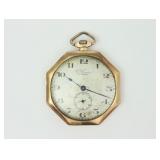 SWISS 14K OPEN FACE POCKET WATCH