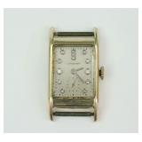 LONGINES 14K GOLD WATCH CASE WITH DIAMOND MARKERS