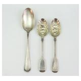 (3) SILVER CONTINENTAL SERVING UTENSILS