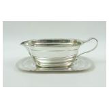 REED & BARTON STERLING GRAVY BOAT & UNDERPLATE