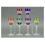 SET OF 6 BACCARAT PICADILLY MULTICOLOR CORDIALS