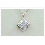 14K DIAMOND PENDANT ON CHAIN