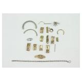 (21) SCRAP GOLD PIECES & PARTS, MOST 14K