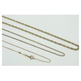 (3) 14K AS-IS GOLD CHAIN NECKLACES