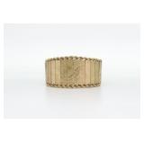 14K TAPERED PANEL LINK BRACELET