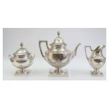 3 PC. GERMAN 800 SILVER TEA SERVICE
