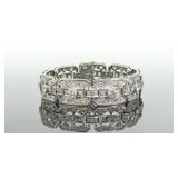ART DECO PLATINUM & DIAMOND BRACELET 7.25CTW
