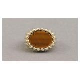 GENTS 14K TIGER EYE RING