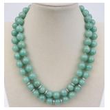 PAIR SEAMAN SCHEPPS 18K JADE & DIAMOND NECKLACES