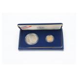 1987 US CONSTITUTION TWO-COIN PROOF SET