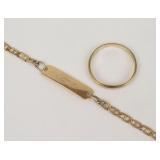(2) PIECE GOLD JEWELRY GROUP