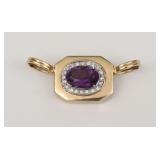 14K PURPLE GEMSTONE & DIAMOND ENHANCER