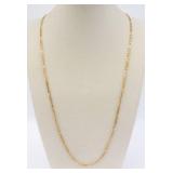 14K FIGARO CHAIN NECKLACE