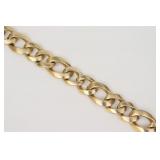 GENT'S 14K HEAVY CUBAN FIGARO LINK BRACELET