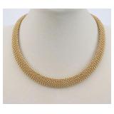 14K MESH LINK CHOKER NECKLACE