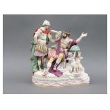 MEISSEN ALLEGORICAL PLATEAU GROUP- HEAD OF POMPEY