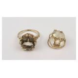 GOLD & YELLOW BERYL RING & PENDANT