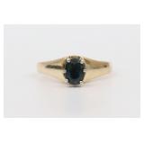 14K SAPPHIRE SOLITARE RING