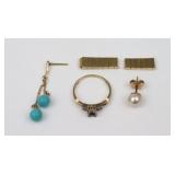 (5) PIECE SCRAP GOLD JEWELRY GROUP