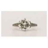 14K DIAMOND ENGAGEMENT RING, 1.95CT