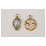 (2) GOLD PENDANT CHARMS