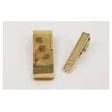 MANNING 14K MONEY CLIP & TIE CLIP