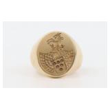 14K FAMILY CREST SIGNET RING