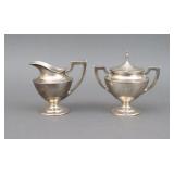 SIMPSON HALL STERLING SUGAR & CREAMER