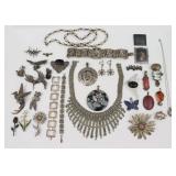 (55+) PIECE SILVER JEWELRY GROUP