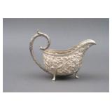 HARRIS & SHAFER STERLING REPOUSSE SAUCE BOAT