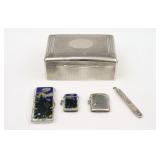 (5) PIECE SILVER SMOKING GROUP