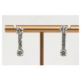 PAIR 14K DIAMOND CONVERSION DANGLE EARRINGS