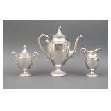 (3) PIECE STERLING PREISNER TEA SERVICE