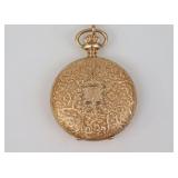 LADIES 14K WALTHAM HUNTER CASE POCKET WATCH