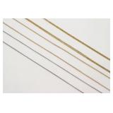 (3) 18K/14K CABLE CHAIN NECKLACES