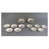 (12) PIECE STERLING NUT & CANDY DISH GROUP
