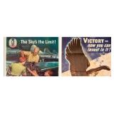 (2) WORLD WAR TWO WAR BOND POSTERS