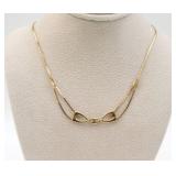 ITALIAN 18K DOUBLE DROP SERPENTINE NECKCHAIN