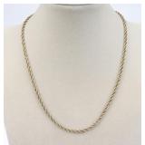 14K BICOLOR ROPE & BOX CHAIN NECKLACE