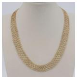 14K WOVEN ROPE-MESH NECKLACE