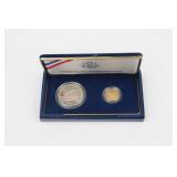 1987 US CONSTITUTION TWO-COIN PROOF SET