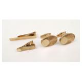 (3) PIECE CUFFLINK & TIE CLIP GROUP